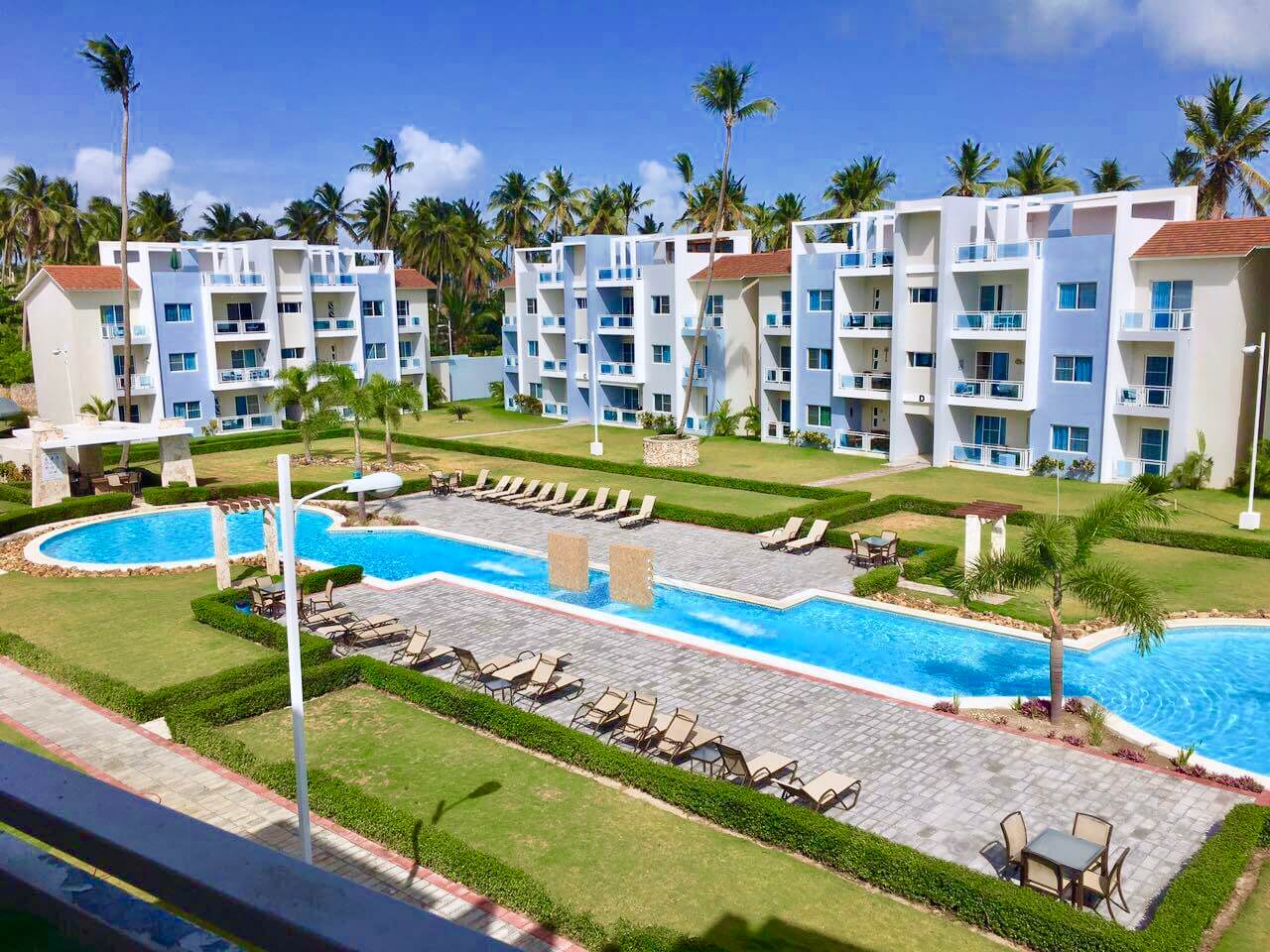 Rented ! Awesome 2 BR, 2 Storey Apartment  With Terrace, Pool View, Few Min From the Beach, Bavaro. Dominican Republic